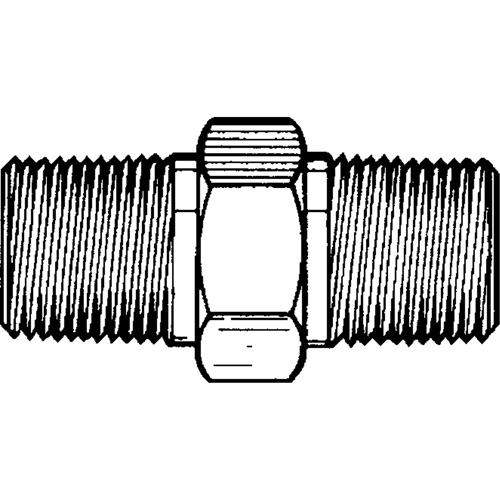 Male Hex Nipple, Brass Dufferin Supply