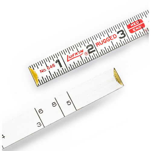 R&egrave;gle de maçon Red End, 6' lo, Bois, Graduations de 1/16" Dufferin Supply