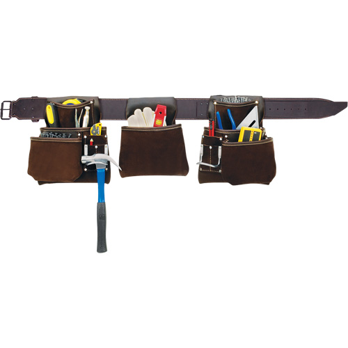 Deluxe Contactor's Tool Belt, Leather, Tan Dufferin Supply