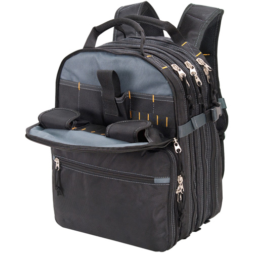 Sacs &agrave; dos pour outils &agrave; 75 pochettes, 13" lo x 17-1/2" la, Noir, Nylon Dufferin Supply