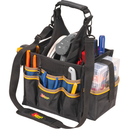 Large Electrical & Maintenance Tool Carrier, Polyester, 23 Pockets, Black Dufferin Supply
