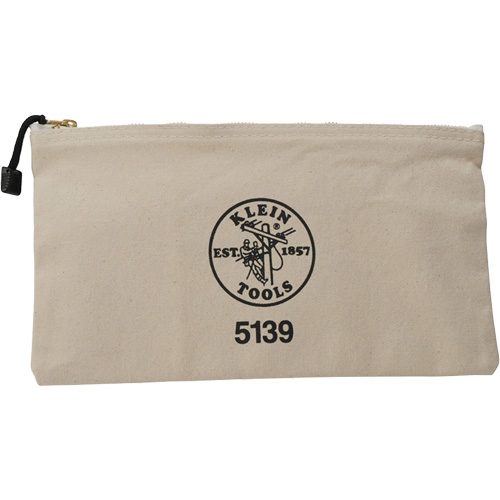 Pochette pour outils avec fermeture &agrave; glissi&egrave;re, Toile, 1 pochettes, Beige Dufferin Supply