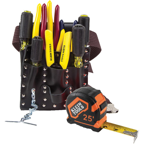 Electricians Tool Set, Leather, White Dufferin Supply