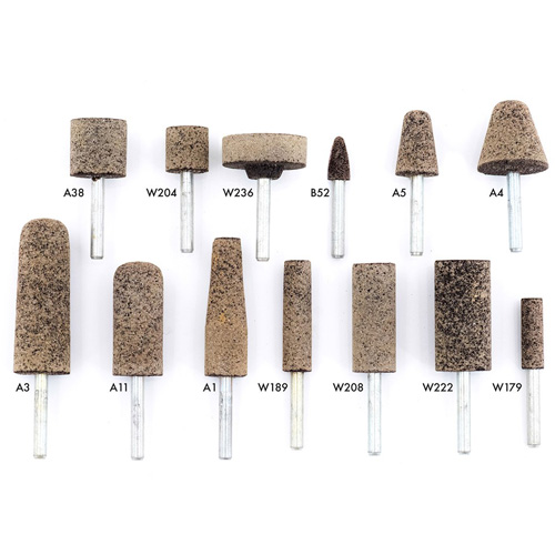 A36Q Resin Bonded Mounted Points, A11, Aluminum Oxide, 11/16" Dia., 2" L, 36 Grit Dufferin Supply