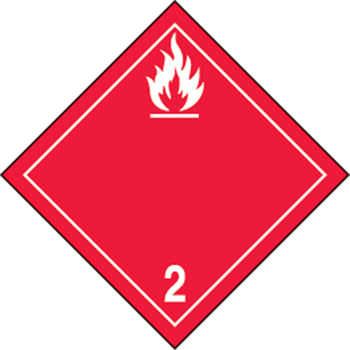 TDG Shipping Labels, Class 2.1, Flammable Gases, Paper Dufferin Supply