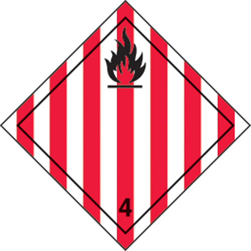 &eacute;tiquettes d'exp&eacute;dition TMD, Classe 4,1, Solides inflammables, Vinyle Dufferin Supply