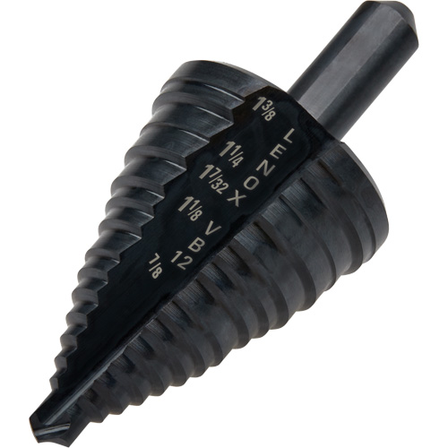 Foret &eacute;tag&eacute; no 12, 7/8" - 1-3/8", Incr&eacute;ments de 3/8", Acier rapide Dufferin Supply