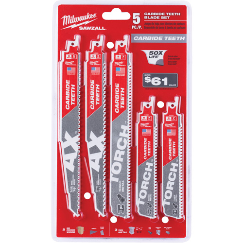 Jeu de lames en carbure Sawzall pour dents de scie Dufferin Supply