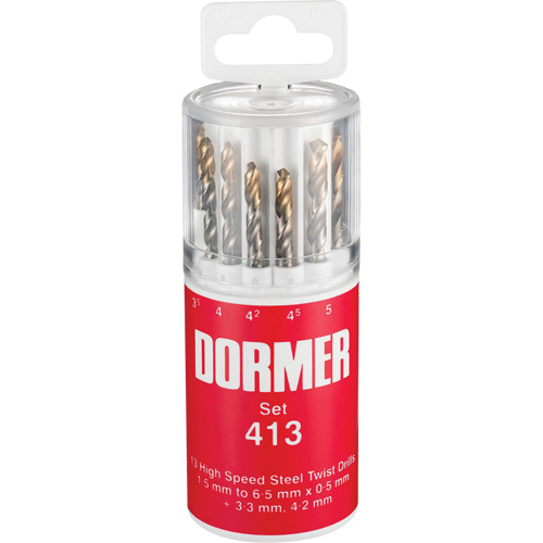 Jobber Drill Bit Set, 13 Pieces, High Speed Steel Dufferin Supply
