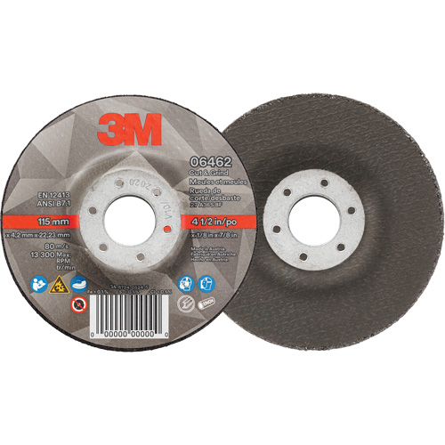 Cut & Grind Wheel, 4-1/2" x 1/8", 7/8" Arbor, Type 27, Ceramic Dufferin Supply