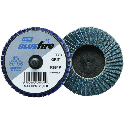 Mini disques &agrave; lamelles BlueFire R884P, 2" x Type 27, Grain 40, Alumine de zirconium Dufferin Supply