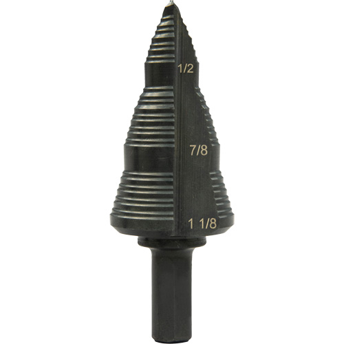Foret &eacute;tag&eacute; &agrave; trous multiples no 9, 3/16" - 1-1/8", Acier rapide Dufferin Supply