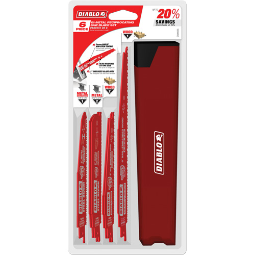 Ensemble de lames de scie alternative pour la coupe/d&eacute;molition du bois avec clous Dufferin Supply