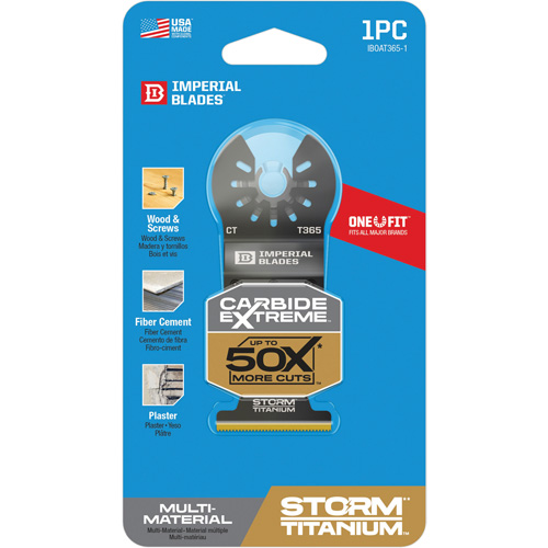 Lame en titane pour mat&eacute;riaux multiples Carbide Extreme Storm One Fit Dufferin Supply