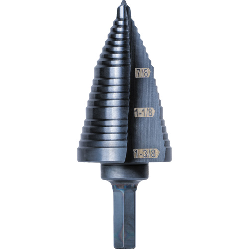 3-Step Drill Bit, 7/8" - 1-3/8" , High Speed Steel Dufferin Supply