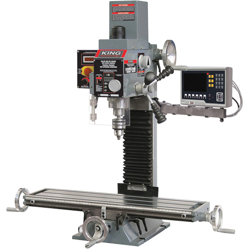 Milling Drilling Machine with 3-Axis Digital Readout, 2 Speeds, 3/4"/5/8" Drilling Capacity Dufferin Supply
