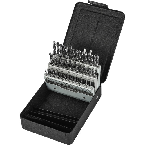 Stub Length Drill Bit Set, 60 Pieces, High Speed Steel Dufferin Supply