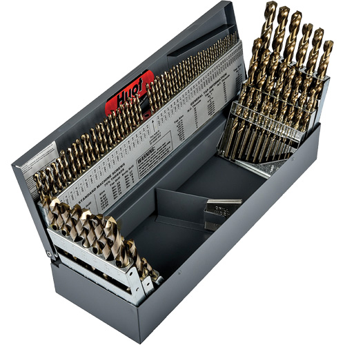 Heavy-Duty Jobber Length Combination Drill Bit Set, 115 Pieces, High Speed Cobalt Dufferin Supply