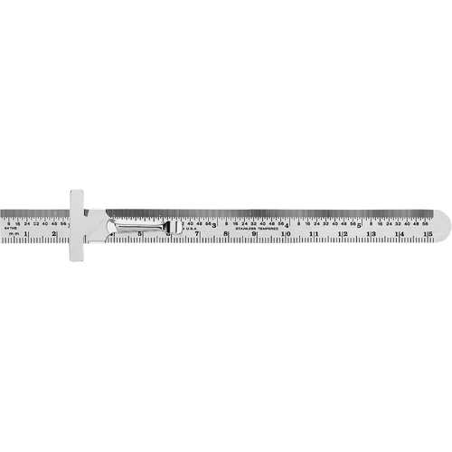 Economy Precision Flexible Ruler, 6" L, Steel Dufferin Supply