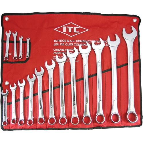 ICW-16 Professional Raised Panel Wrench Set, Combination, 16 Pieces, Imperial Dufferin Supply