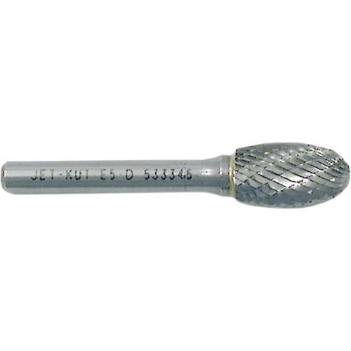 Oval Burr, 3/8" Dia., 1/4" Shank, 3/8" Depth of Cut Dufferin Supply