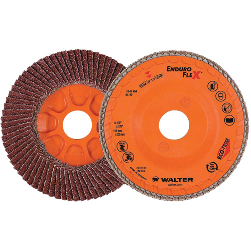 Enduro-Flex Flap Disc, 4-1/2" x 7/8", Type 27, 40 Grit, Zirconia Alumina Dufferin Supply