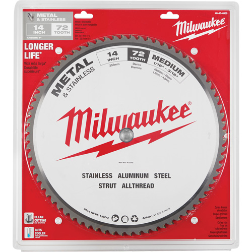 Lames de scie circulaire Endurance, 14", 72 dents, Pour M&eacute;tal Dufferin Supply