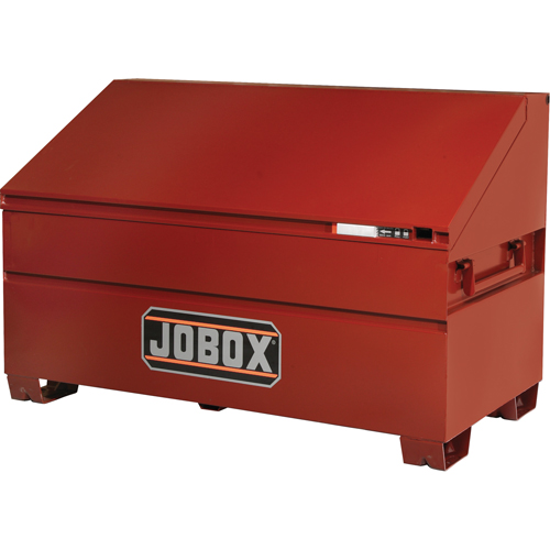 Coffre &agrave; couvercle en pente, 60" x 30" x 39-1/2", Acier, Rouge Dufferin Supply