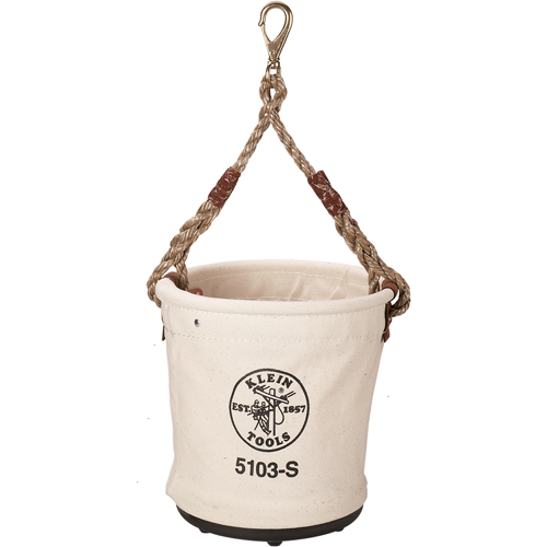 Bucket Tool Pouch, 12" L x 12" W x 12" H, Canvas, Beige Dufferin Supply