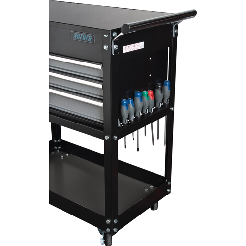 Chariot utilitaire, 4 tiroirs, 18" lo x 33" la x 39" h, Noir Dufferin Supply