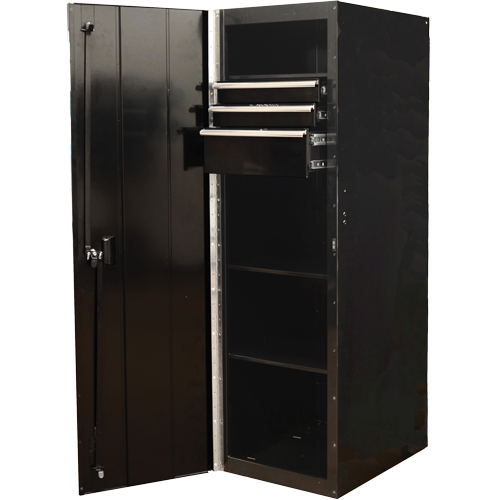 Armoire lat&eacute;rale s&eacute;rie RX, 3 tiroirs, 19" la x 25" p x 61" h, Noir Dufferin Supply