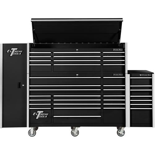 Armoire lat&eacute;rale s&eacute;rie RX, 3 tiroirs, 19" la x 25" p x 61" h, Noir Dufferin Supply