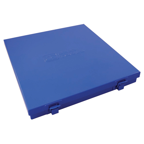 Slim Metal Box, 10-1/2" D x 9-1/4" W x 1-1/4" H, Blue Dufferin Supply