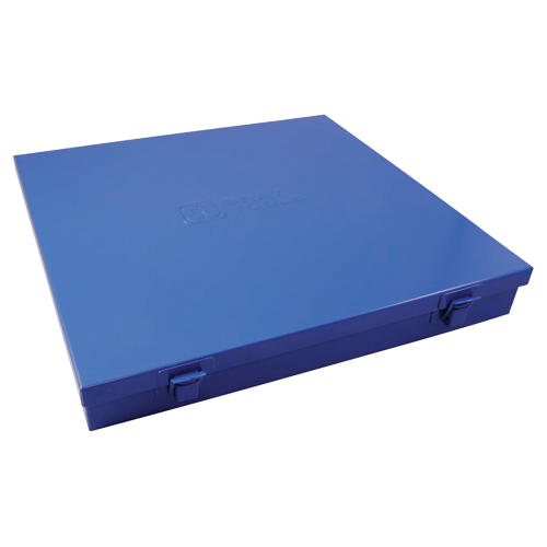 Slim Metal Box, 12" D x 11-1/2" W x 1-3/4" H, Blue Dufferin Supply