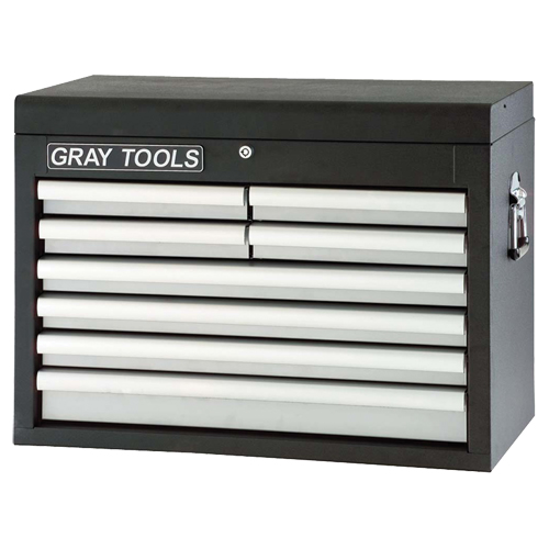 Top Chest - 8 Drawers, 26" W, 8 Drawers, Black Dufferin Supply