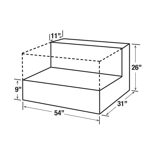 R&eacute;servoir de transfert pour carburant en acier, Acier, Capacit&eacute; 50 gal., Blanc Dufferin Supply