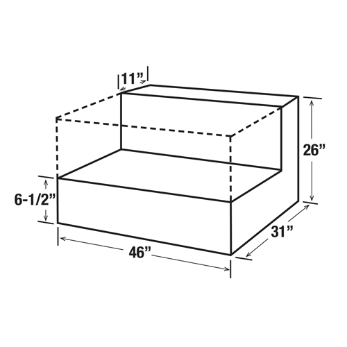 R&eacute;servoir de transfert pour carburant en acier, Acier, Capacit&eacute; 85 gal., Blanc Dufferin Supply