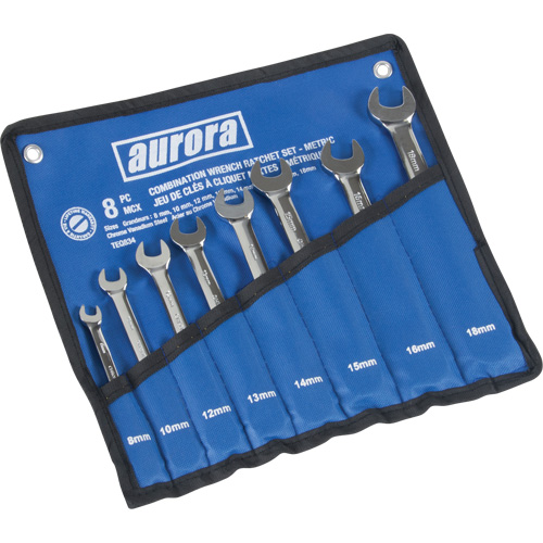 Fixed Head Wrench Set, Combination, 8 Pieces, Metric Dufferin Supply