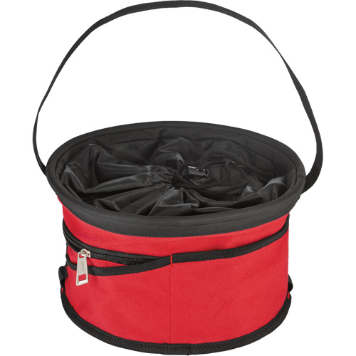 Parachute Organizer Bag, 11-4/5" L x 11-4/5" W x 11" H, Nylon, Black/Red Dufferin Supply