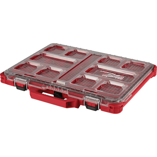 Packout Low-Profile Organizer, 19-3/4" x 16-2/5" x 2-1/2", Black/Red Dufferin Supply