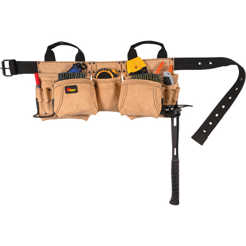 Carpenter's Tool Belt, Leather, Tan Dufferin Supply