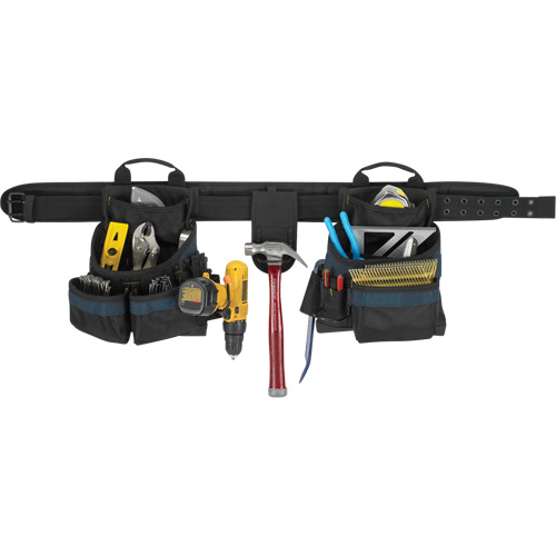 Ceinture &agrave; outils pour &eacute;lectricien, Polyester, Noir Dufferin Supply