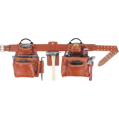 Ceinture &agrave; outils combin&eacute;e de luxe, Cuir, Havane Dufferin Supply