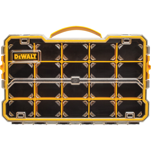Compartment Pro Organizer, 11" W x 17-5/8" D x 2-7/8" H, Black/Yellow Dufferin Supply