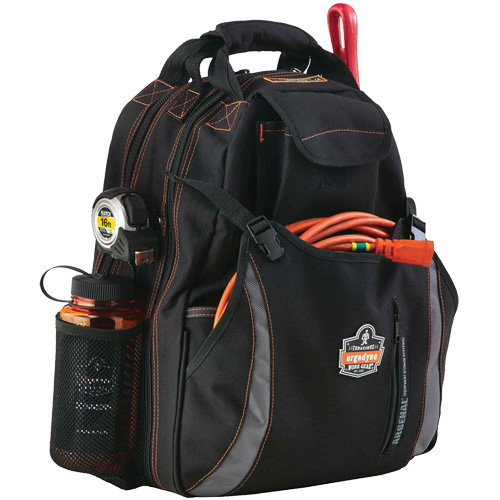 Arsenal&reg; 5843 Tool Backpack, 13-1/2" L x 8-1/2" W, Black, Polyester Dufferin Supply