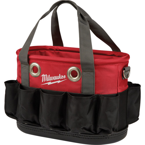Sac ovale utilitaire, Nylon balistique, 24 pochettes, Noir/Rouge Dufferin Supply