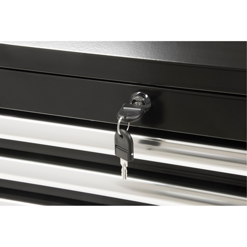 Coffre &agrave; outils industriel, 26" la, 4 tiroirs, Noir Dufferin Supply