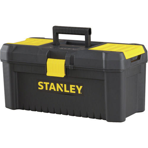 Coffre &agrave; outils avec plateau Essential, 16" la x 8" p x 7-3/10" h, Noir/Jaune Dufferin Supply