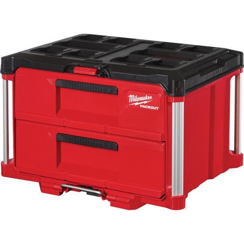 Packout 2-Drawer Tool Box, 16-1/3" x 14-1/3" x 22-1/5", Red Dufferin Supply