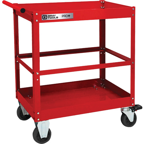 PRO+ Series Heavy-Duty Utility Cart, 2 Tiers, 30-1/5" x 38-1/3" x 19-1/2" Dufferin Supply